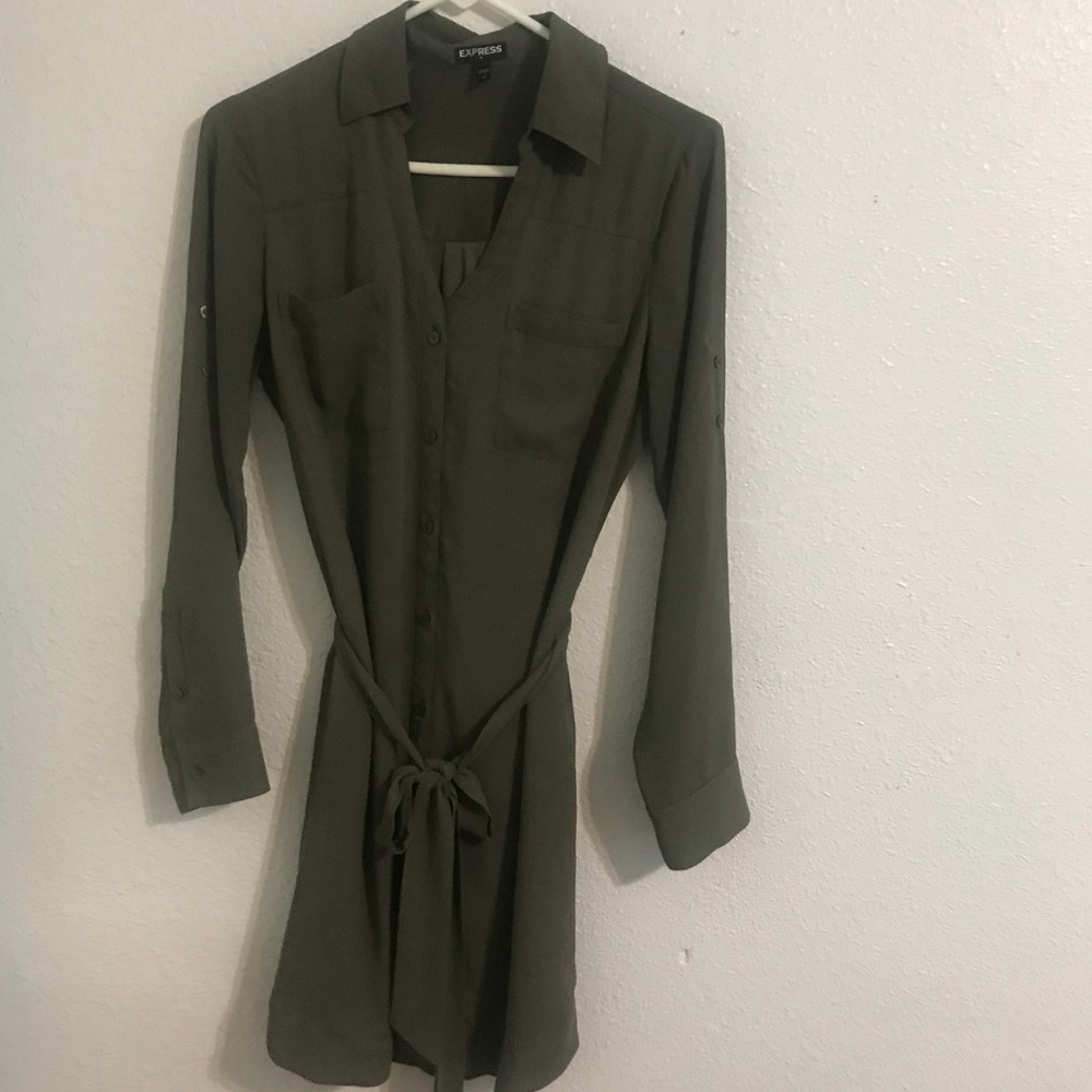 Mid length Forest Green dress from Express